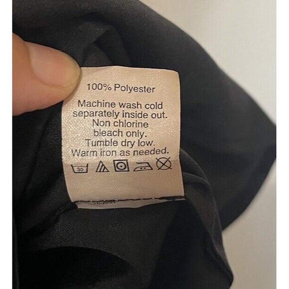 J Crew Factory Black Satin Cap Sleeve Blouse Size XS - Picture 6 of 8